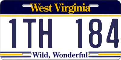 WV license plate 1TH184