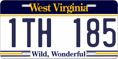WV license plate 1TH185