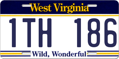 WV license plate 1TH186