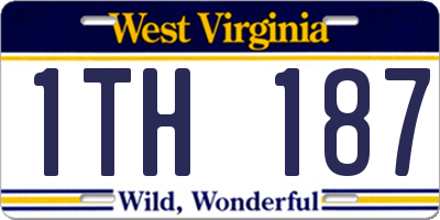 WV license plate 1TH187