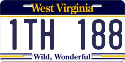 WV license plate 1TH188