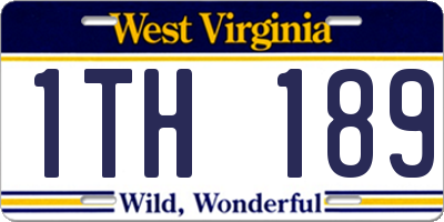 WV license plate 1TH189