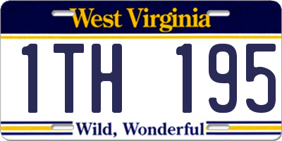 WV license plate 1TH195