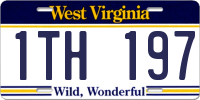 WV license plate 1TH197