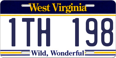 WV license plate 1TH198