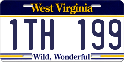 WV license plate 1TH199