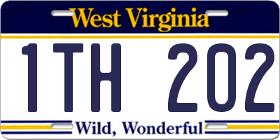 WV license plate 1TH202