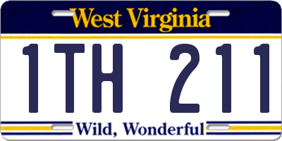 WV license plate 1TH211