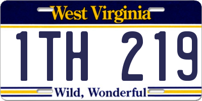 WV license plate 1TH219