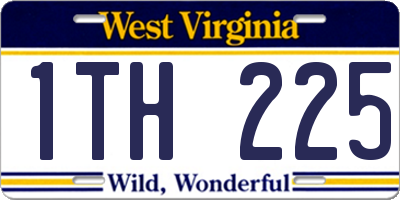WV license plate 1TH225
