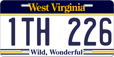 WV license plate 1TH226