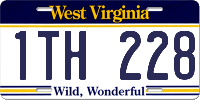 WV license plate 1TH228