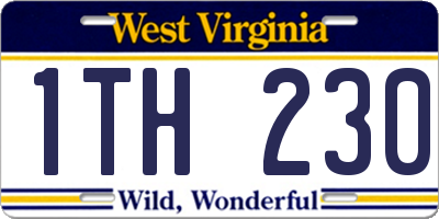 WV license plate 1TH230
