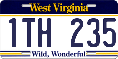 WV license plate 1TH235