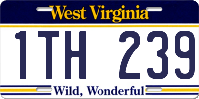 WV license plate 1TH239