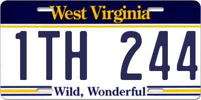 WV license plate 1TH244