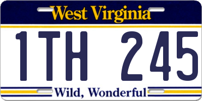 WV license plate 1TH245