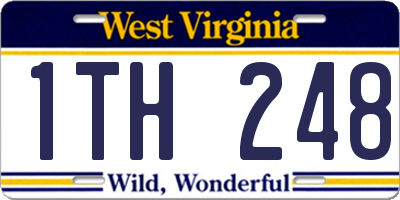 WV license plate 1TH248