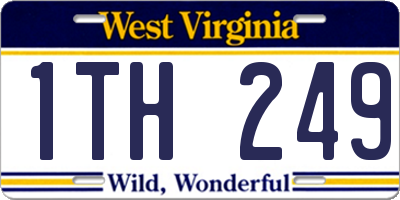 WV license plate 1TH249