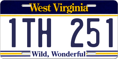 WV license plate 1TH251