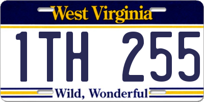 WV license plate 1TH255