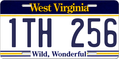 WV license plate 1TH256