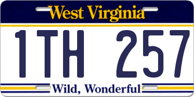 WV license plate 1TH257