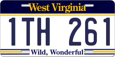 WV license plate 1TH261