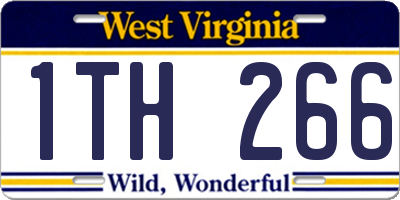 WV license plate 1TH266