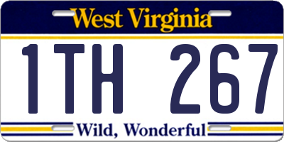 WV license plate 1TH267