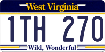WV license plate 1TH270