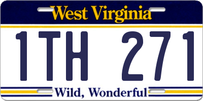 WV license plate 1TH271