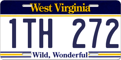 WV license plate 1TH272
