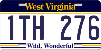 WV license plate 1TH276