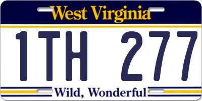 WV license plate 1TH277