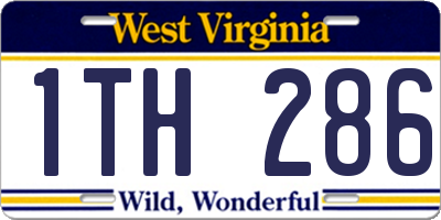 WV license plate 1TH286