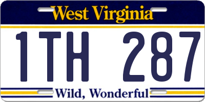 WV license plate 1TH287