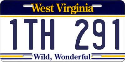 WV license plate 1TH291