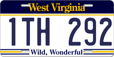 WV license plate 1TH292