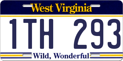 WV license plate 1TH293
