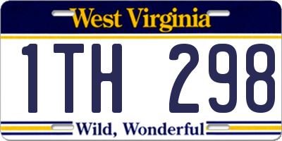 WV license plate 1TH298