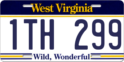 WV license plate 1TH299
