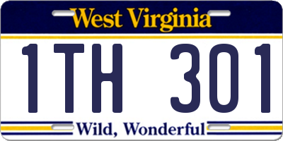 WV license plate 1TH301