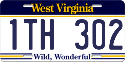 WV license plate 1TH302