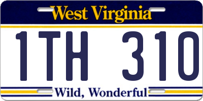 WV license plate 1TH310