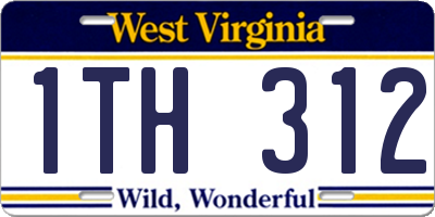 WV license plate 1TH312