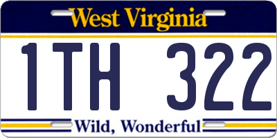 WV license plate 1TH322