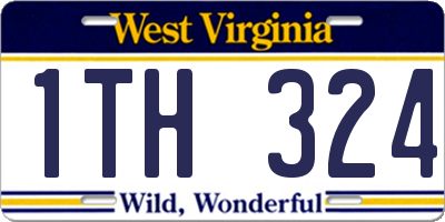 WV license plate 1TH324