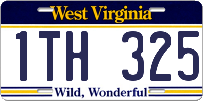 WV license plate 1TH325