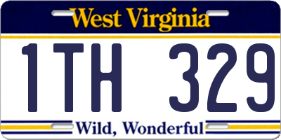 WV license plate 1TH329